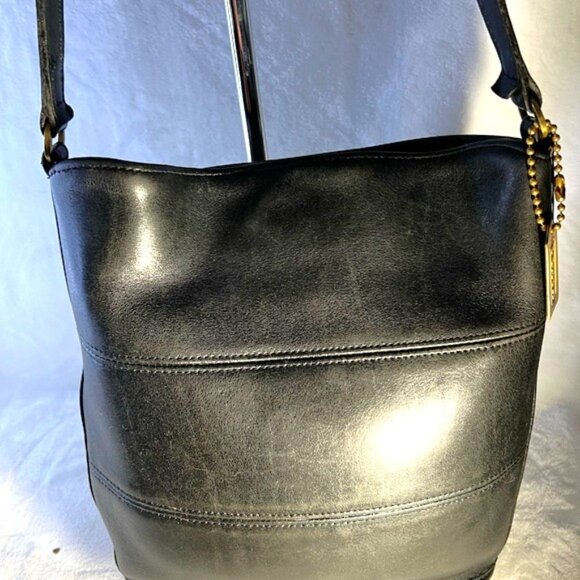 Coach Vintage Tribeca Black Leather Hobo Bag - Picture 1 of 14